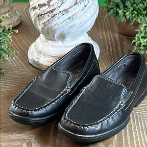 Boys Freeman Black Moccasin Loafers Size 1.5
